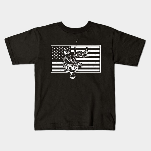 American Deep Sea Fishing Kids T-Shirt by RadStar